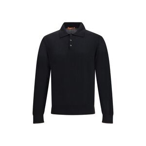 Cruna Men Knitted Long Sleeved Polo Shirt